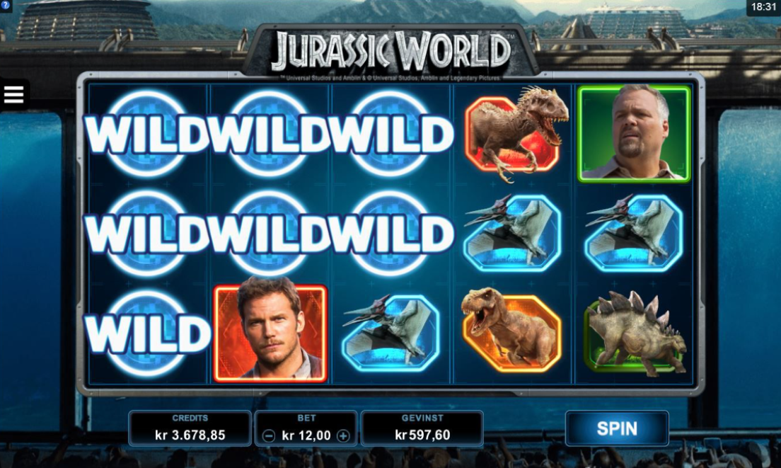 Benefícios do slot Jurassic World